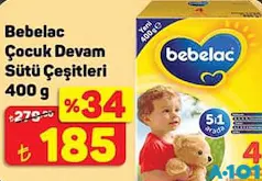 BEBELAC ÇOCUK DEVAM SÜTÜ ÇEŞİTLERİ 400 G